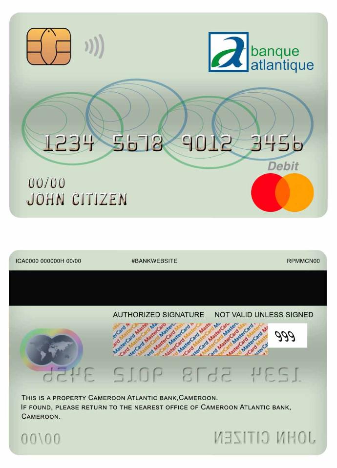 Cameroon Atlantic bank mastercard debit card